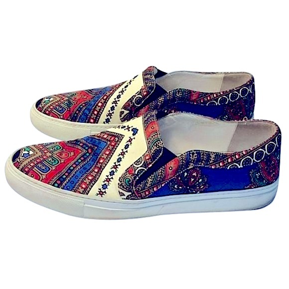 Givenchy silk paisley slip on sneakers 39 size 9 - Picture 2 of 3